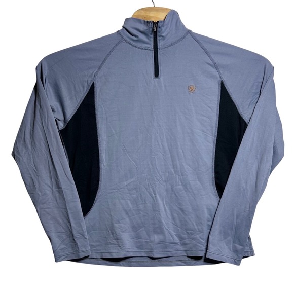 Ariat Tops - Ariat Womens Large Purple Quarter‎ Zip Performance Top Mock Neck Athletic Shirt